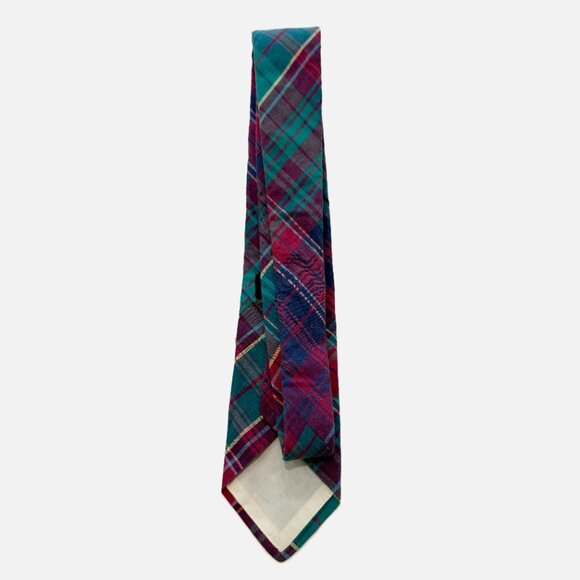 ROOSTER Tie Men L 55” W 3” Tartan Plaid Classic Preppy Schoolboy - Picture 3 of 7